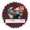 Dark Red Suede Mat Board for 21x21 Frames - Heart Opening for 17x17 Photos